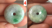 Load image into Gallery viewer, 19.3-22.4mm Type A 100% Natural sunny green/purple/gray Jadeite Jade Safety Guardian Button donuts Pendant group BL147