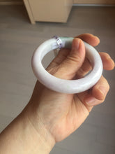 Load image into Gallery viewer, 54mm Certified 100% natural Type A olive green/white/purple jadeite jade bangle AX96-5190