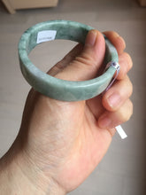 Load image into Gallery viewer, 52.8mm Certified type A 100% Natural green with green floating flowers Jadeite Jade square bangle PC36-0408