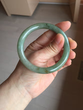 Load image into Gallery viewer, 55mm certified 100% natural Type A dark green round cut jadeite jade bangle PB121-3449