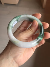 Load image into Gallery viewer, 58mm Certified 100% natural Type A green/purple chubby jadeite jade bangle PB98-8975
