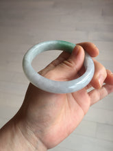 Load image into Gallery viewer, 55.2mm Certified Type A 100% Natural sunny green/light purple Jadeite Jade bangle BM27-0795