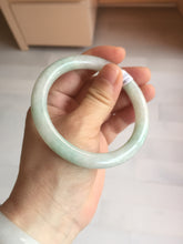 Load image into Gallery viewer, 57mm Certified type A 100% Natural sunny green/white round cut Jadeite bangle BN77-9819
