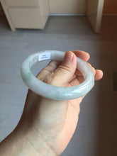 Load image into Gallery viewer, 58.7mm Certified Type A 100% Natural icy watery green/purple chubby Jadeite Jade bangle BP222-9540