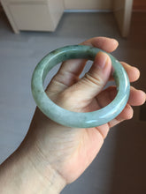 Load image into Gallery viewer, 57.9mm Certified Type A 100% Natural green/gray/black chubby Jadeite bangle PB240-9525