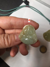 Load image into Gallery viewer, 100% Natural type A yellow green happy buddha jadeite Jade pendant AX159