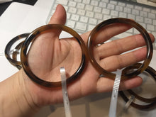 Load image into Gallery viewer, 58-63mm 100% Natural black brown beige slim Buffalo Horn bangle group CB55