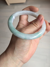 Load image into Gallery viewer, 56.5mm certified 100% natural type A white/light green white purple jadeite jade bangle AH96-0543