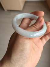 Load image into Gallery viewer, 51mm certified Type A 100% Natural green/purple/white oval Jadeite Jade bangle BM59-0262
