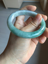 Load image into Gallery viewer, 57mm Certified Type A 100% Natural sunny green/gray/black chubby Jadeite bangle PB242-9546