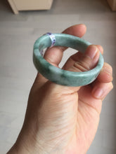 Load image into Gallery viewer, 50.7mm Certified type A 100% Natural green with green floating flowers Jadeite Jade square bangle PC37-0403