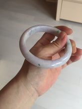 Load image into Gallery viewer, 61.4mm certified 100% natural type A sunny green/purple jadeite jade bangle BN87-8718