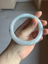 Load image into Gallery viewer, 60.5mm Certified Type A 100% Natural icy watery green/purple chubby Jadeite Jade bangle PB244-9527