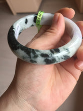 Load image into Gallery viewer, 57.8mm certified 100% natural light green/purple jadeite jade bangle F110-6206