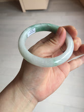 Load image into Gallery viewer, 56.1mm certified 100% natural  icy watery light white/sunny green jadeite jade bangle BN71-3879