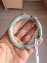 Load image into Gallery viewer, 55mm certified 100% natural Type A light green with green floating flowers round cut jadeite jade bangle BS106-2540