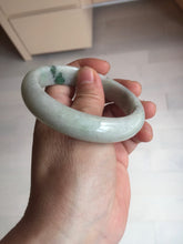 Load image into Gallery viewer, 56.8mm certified Type A 100% Natural sunny green light green Jadeite Jade bangle D140-4008