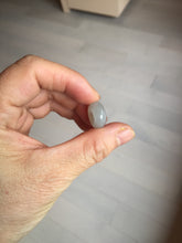 Load image into Gallery viewer, 15.7mm Type A 100% Natural green/gray Jadeite Jade Safety Guardian Button donuts Pendant PC112