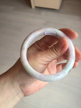 Load image into Gallery viewer, 57.5mm Certified Type A 100% Natural sunny green/white/purple Jadeite Jade bangle BL5-0369