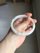 Load image into Gallery viewer, 60mm certified Type A 100% Natural light green white brown Fragrance of Osmanthus in August(八月桂花)Jadeite Jade bangle PA72-6314
