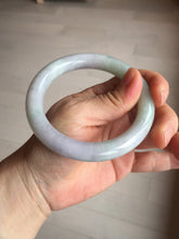 Load image into Gallery viewer, 58.5mm certified type A 100% Natural sunny green/purple round cut Jadeite Jade bangle BM84-0022