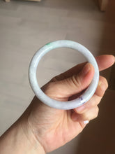 Load image into Gallery viewer, 57mm certified 100% natural type A sunny green/white/purple round cut jadeite jade bangle PC31-2684