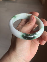 Load image into Gallery viewer, 60mm certified Type A 100% Natural sunny green yellow brown white Jadeite Jade bangle D137-1732