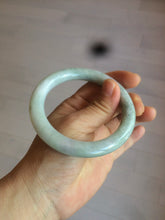 Load image into Gallery viewer, 56.5mm Certified 100% natural Type A light green round cut jadeite jade bangle R91-4067