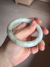 Load image into Gallery viewer, 55.5mm Certified 100% natural Type A light green yellow chubby round cut jadeite jade bangle BQ38-5780