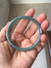 Load image into Gallery viewer, 55mm Certified Type A 100% Natural light green/blue slim round cut Guatemala Jadeite bangle BS59-4622