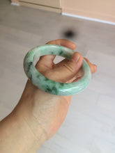 Load image into Gallery viewer, 57.6mm Certified 100% natural Type A sunny green/white jadeite jade bangle AX49-4131