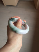 Load image into Gallery viewer, 58mm Certified 100% natural Type A green/purple chubby jadeite jade bangle PB98-8975