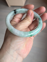 Load image into Gallery viewer, 57mm Certificated sunny green/dark green/white jadeite jade bangle BK119-8242