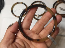 Load image into Gallery viewer, 58-63mm 100% Natural black brown beige slim Buffalo Horn bangle group CB55