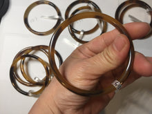 Load image into Gallery viewer, 58-63mm 100% Natural black brown beige slim Buffalo Horn bangle group CB55