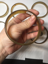 Load image into Gallery viewer, 66.7-71.1mm 100% Natural black brown beige thin Buffalo Horn bangle group AW10