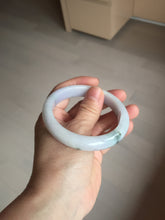 Load image into Gallery viewer, 56.7mm certified 100% natural Type A dark green/purple/white with green floating flowers jadeite jade bangle PB233-2826