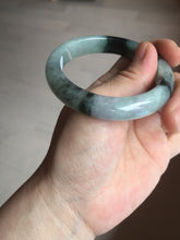 Load image into Gallery viewer, 53mm certified 100% natural Type A icy watery dark green brown jadeite jade bangle AH102-4492