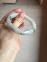 Load image into Gallery viewer, 57.5mm Certified Type A 100% Natural icy watery white purple black brown seaweeds and golden sand Jadeite Jade bangle H159-7064