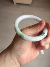 Load image into Gallery viewer, 54.3mm Certified Type A 100% Natural light green purple(春带彩) round cut jadeite Jade bangle AA82-4936
