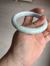 Load image into Gallery viewer, 53mm Certified Type A 100% Natural sunny green white(白底青) Jadeite Jade bangle BP41-3176