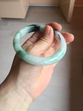 Load image into Gallery viewer, 56.9mm 100% natural Type A sunny green white purple jadeite jade bangle BN6-8241