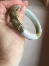 Load image into Gallery viewer, 59.2mm certified Type A 100% Natural green brown pink Jadeite Jade bangle BL120-9433