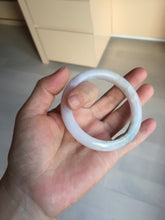 Load image into Gallery viewer, 55.5mm certified 100% natural type A icy watery green/purple jadeite jade bangle BN89-3521