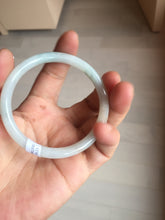 Load image into Gallery viewer, 56mm Certified Type A 100% Natural light green purple slim round cut Jadeite bangle PB175-9123