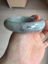 Load image into Gallery viewer, 60.2mm certified type A 100% Natural green/black/red chubby Jadeite Jade bangle B119-9123