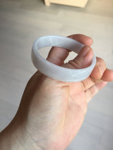 Load image into Gallery viewer, 51mm Certified Type A 100% Natural light purple/white square Jadeite Jade bangle BN92-2723
