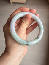 Load image into Gallery viewer, 58.5mm certified type A 100% Natural sunny green/purple round cut Jadeite Jade bangle BM84-0022