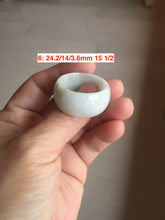Load image into Gallery viewer, 100% natural type A light purple/green/white broad jadeite jade band ring thumb ring Pb42