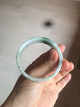 Load image into Gallery viewer, 52.5mm Certified type A 100% Natural sunny green/purple/white square Jadeite Jade bangle AX44-4717